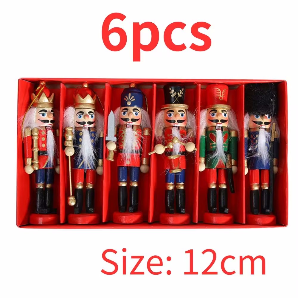 Nutcracker Figurine - 10/12/14cmくるみ割り人形ミニチュアピンクシリーズくるみ割り人形装飾品デスクトップ装飾漫画くるみ兵士バンドドゥ