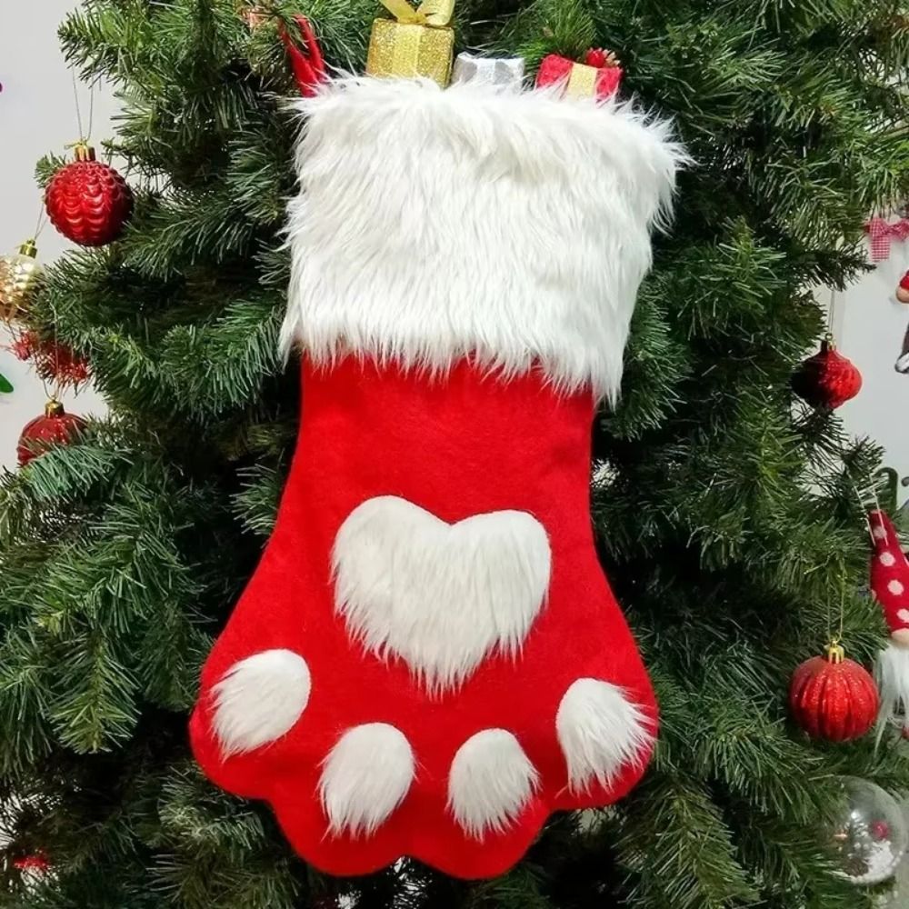 1/3/5/10個入り かわいい大容量 犬の足型 クリスマス - Christmas Stocking Hanging のレビューと価格