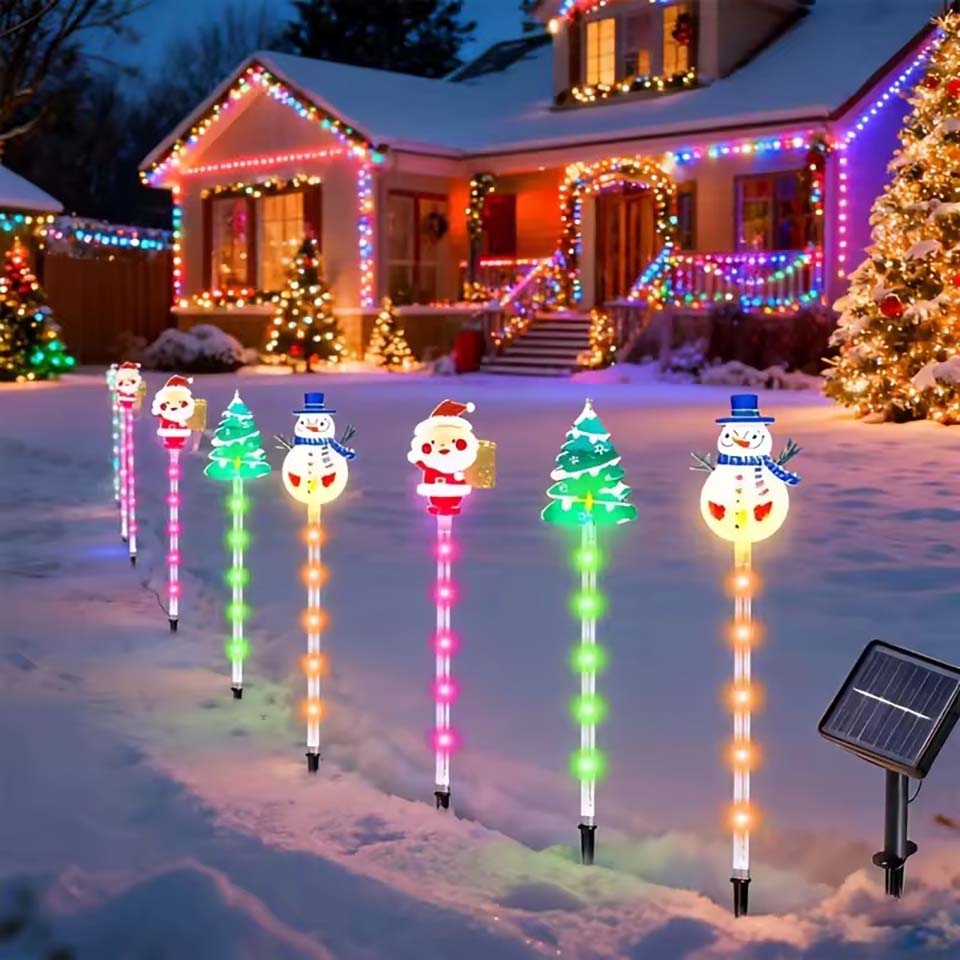 ソーラー式サンタクロース＆クリスマスツリーとエルクの6 in - Christmas Lights Outdoor のレビューと価格