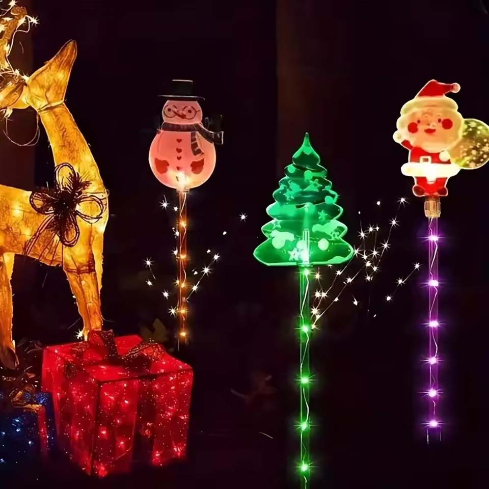 ソーラー式サンタクロース＆クリスマスツリーとエルクの6 in - Christmas Lights Outdoor のレビューと価格