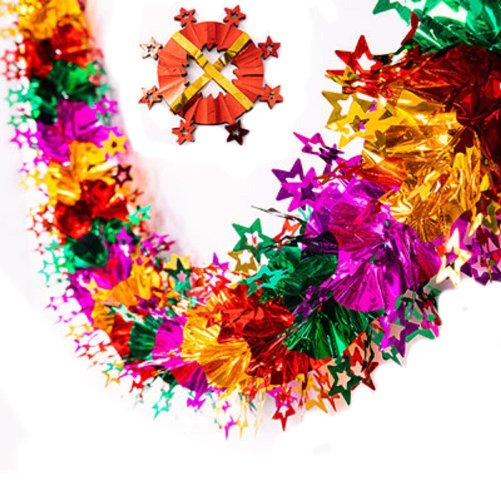 3DクリスマスフォイルガーランドDIYツイストガーランドクリ - Tinsel Garland Decoration のレビューと価格