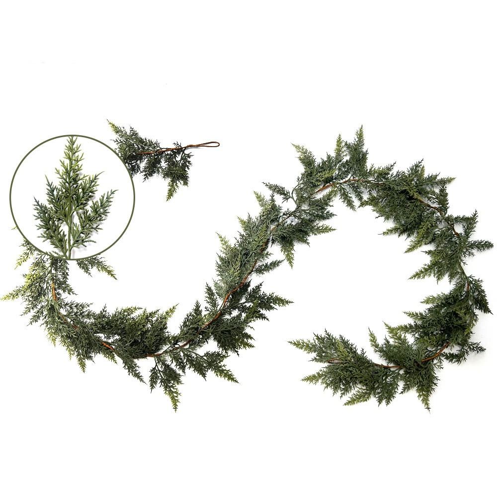 1.8/2.7m 人工ノーフォークパインガーランド 壁掛け  - Christmas Wreath Fake のレビューと価格