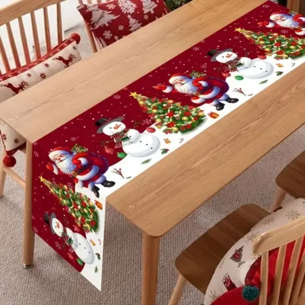 サンタクロース クリスマス テーブルランナー クリスマスデコ - Christmas Table Runner のレビューと価格