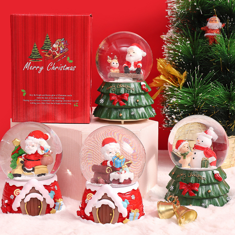 クリスマススノードーム LEDライト付き 自動雪降り サンタ - Snow Globe Musical のレビューと価格