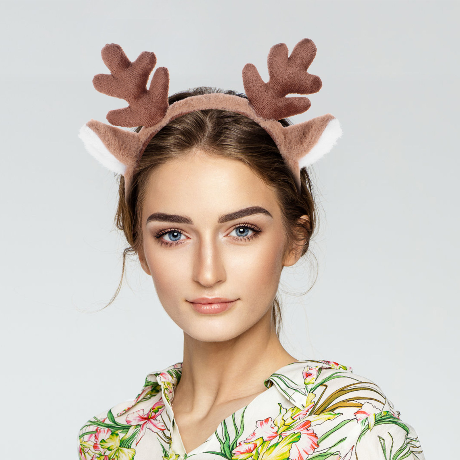 クリスマスヘッドバンド トナカイの角 鹿の耳 ヘアアクセサリ - Reindeer Antlers Headband のレビューと価格