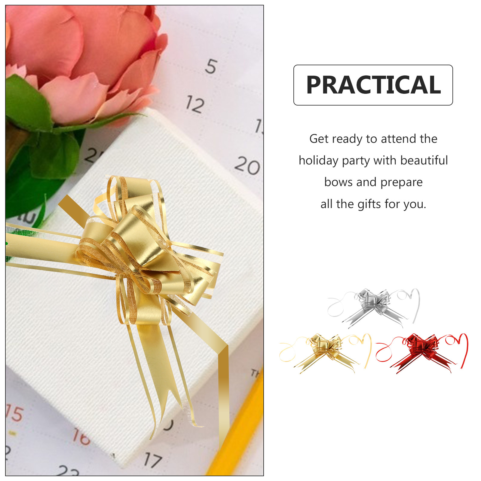 30個入りプルボウノットセット、使いやすいギフトラッププルフ - Gift Box Wrap Set のレビューと価格