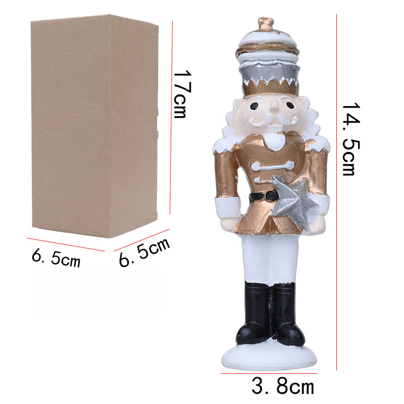 樹脂製くるみ割り人形フィギュア 高さ14.5cm 季節の飾り - Nutcracker Figurine のレビューと価格
